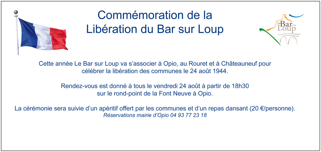 Commémoration de la Libération du Bar sur Loup