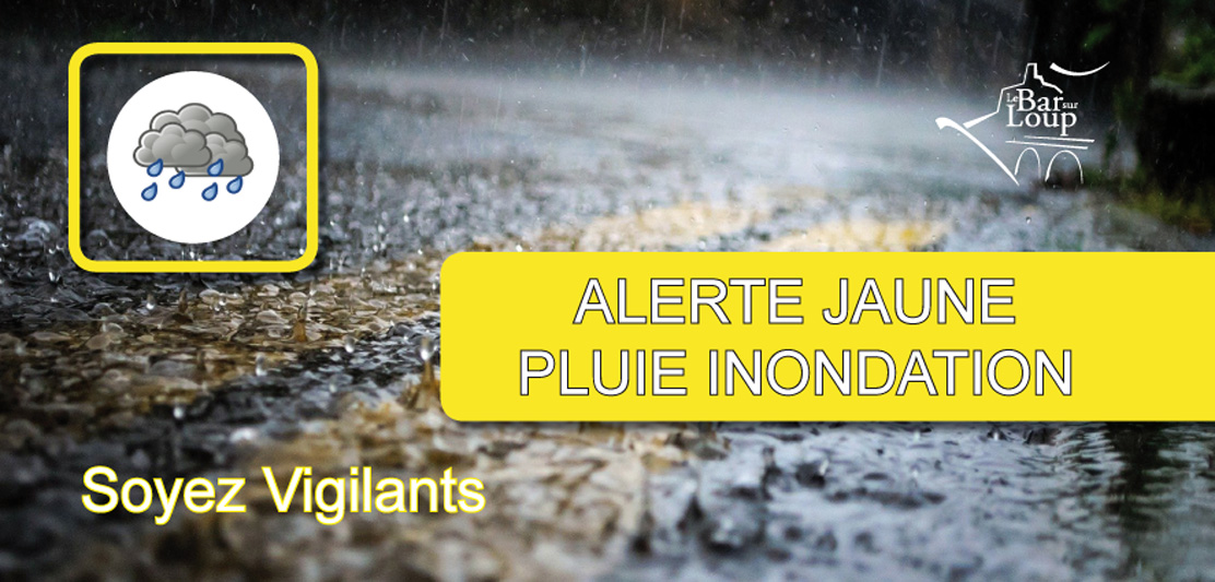 Météo France : Vigilance Jaune Pluie Inondations