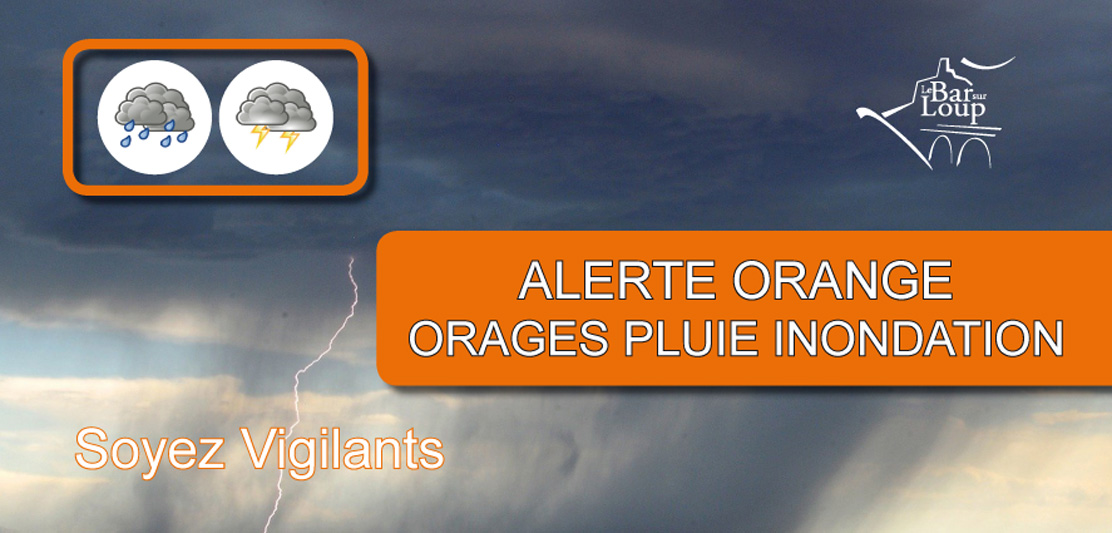 Vigilance Orange Orages Pluie-Inondations