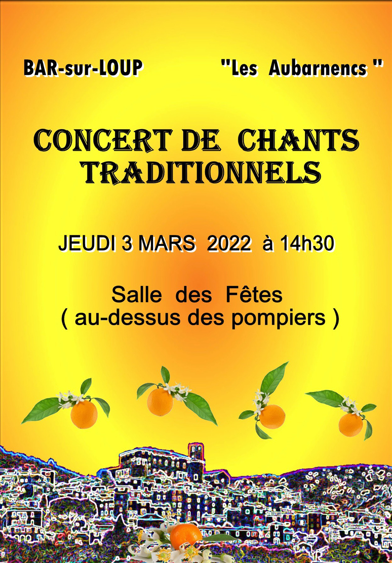 Chorale Provençale chez les Aubarnencs, jeudi 3 mars 2022