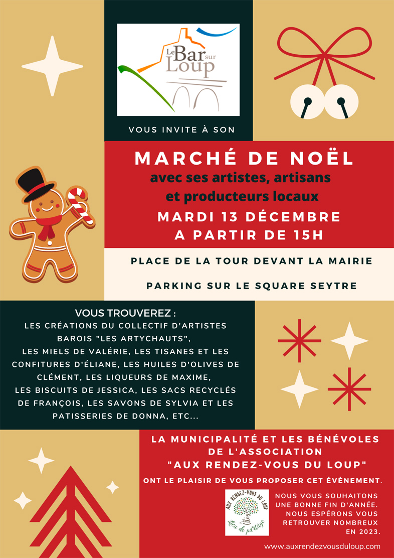 Marché de Noël des Rendez-vous du Loup, mardi 13 décembre 2022