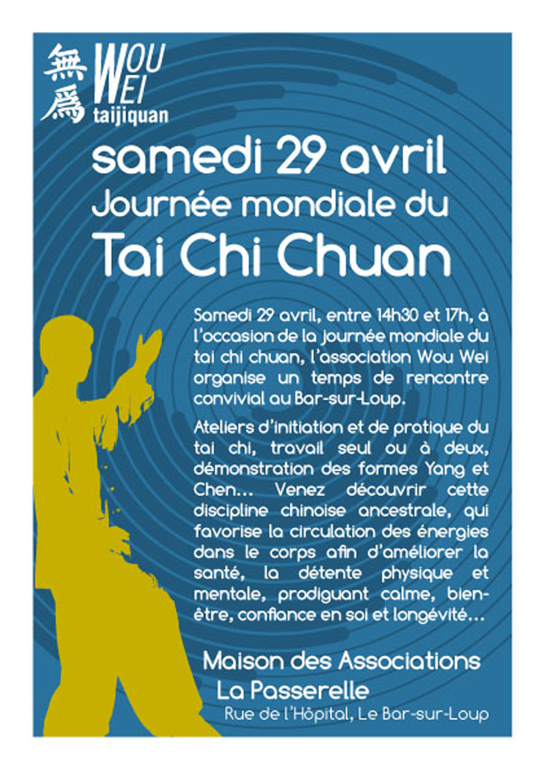 Journée mondiale du Tai Chi Chuan, samedi 29 avril 2023