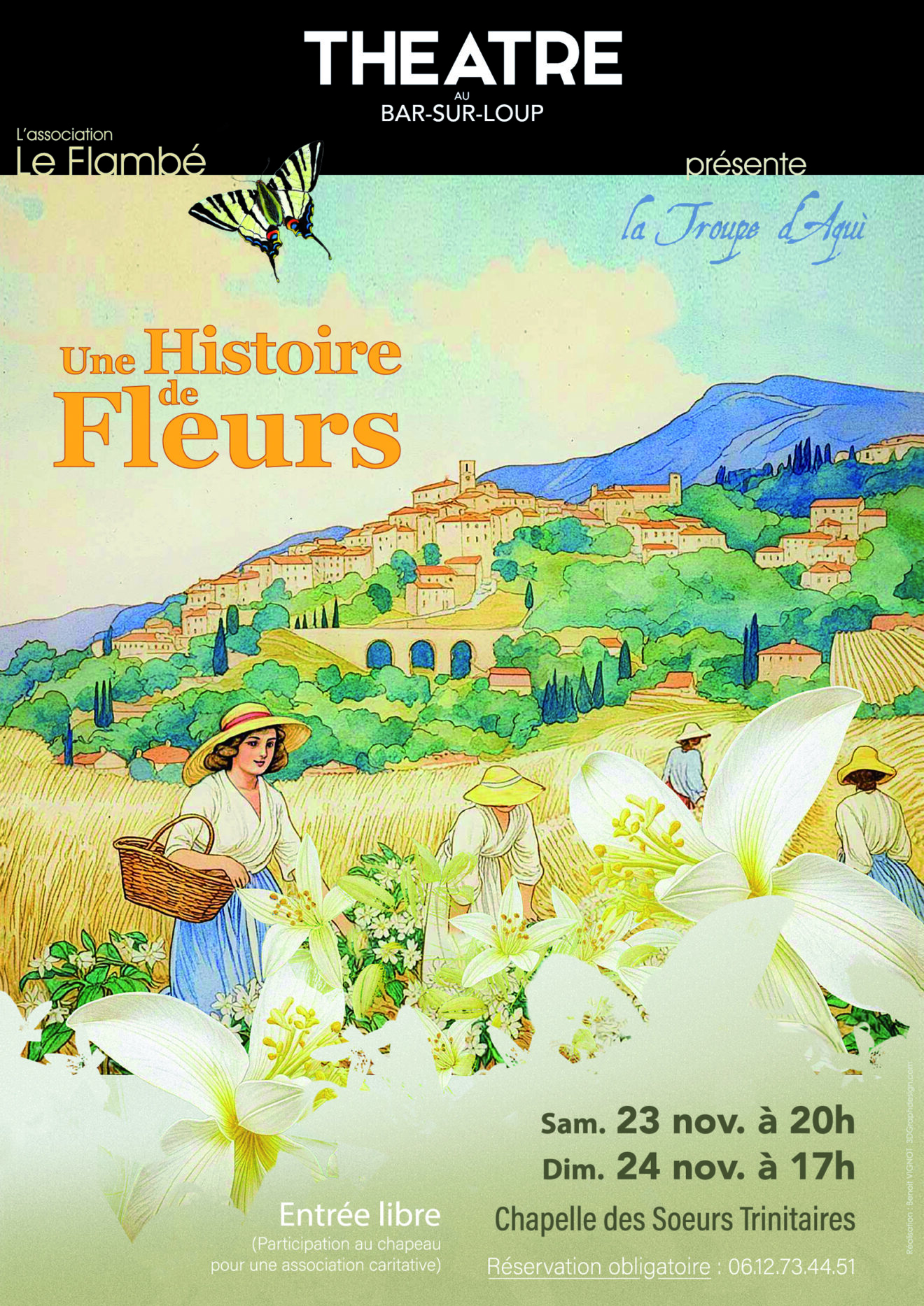 Théâtre ＂Une Histoire de Fleurs＂, Samedi 23 et Dimanche 24 Novembre 2024